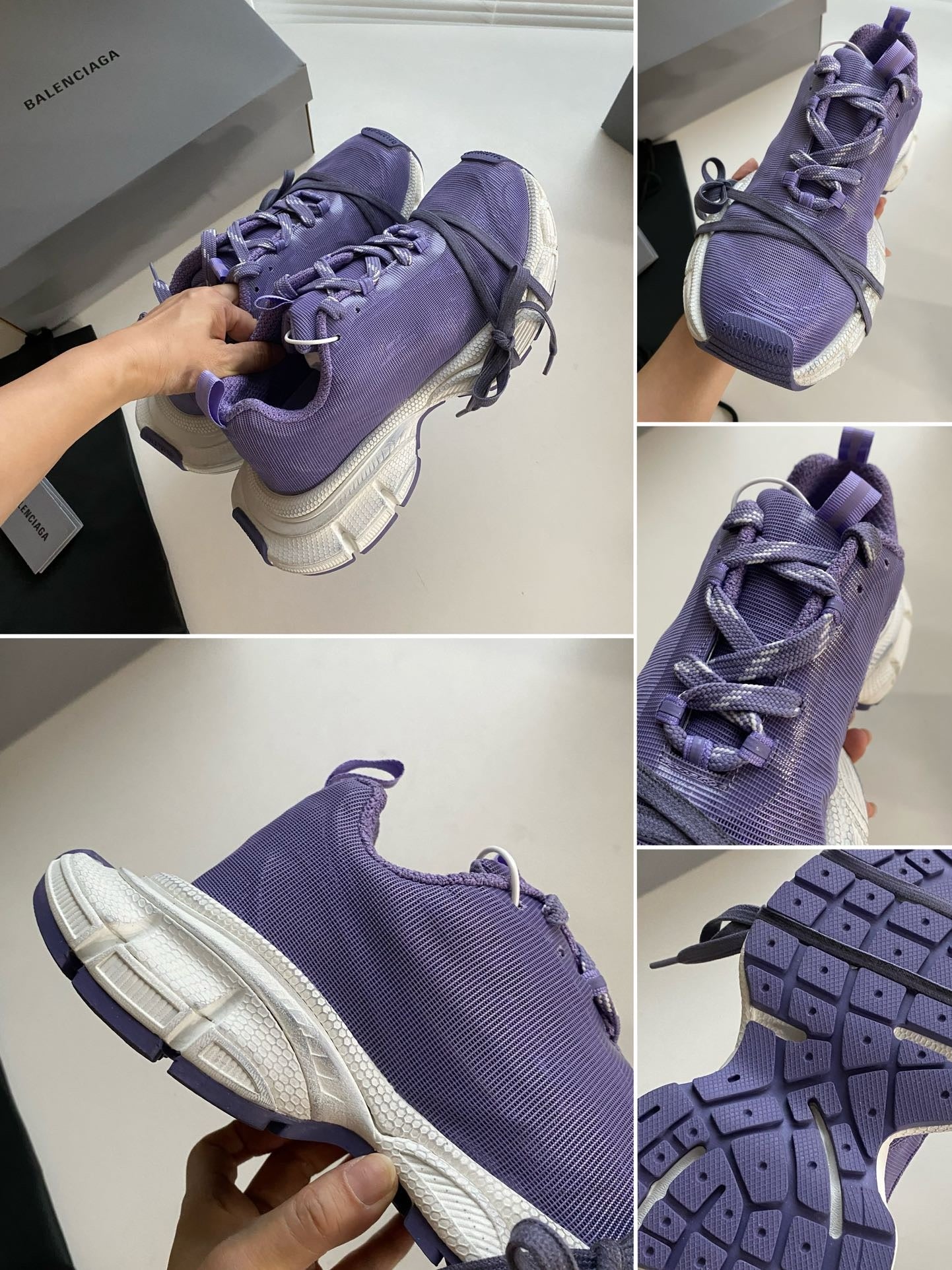 Blaue und graue Schuhe