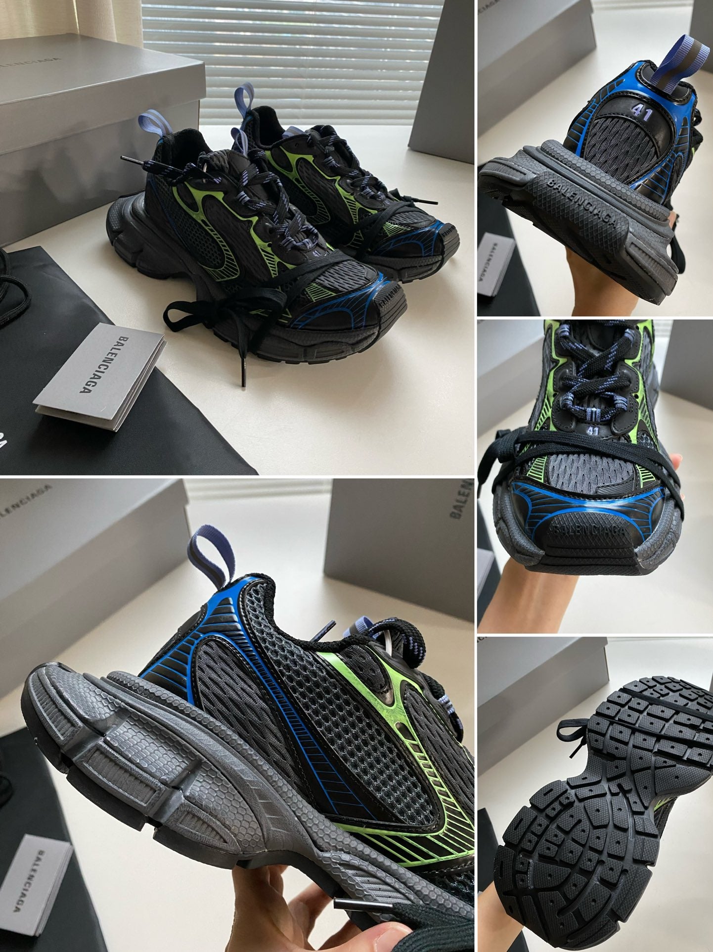 Zapatos negros y grises