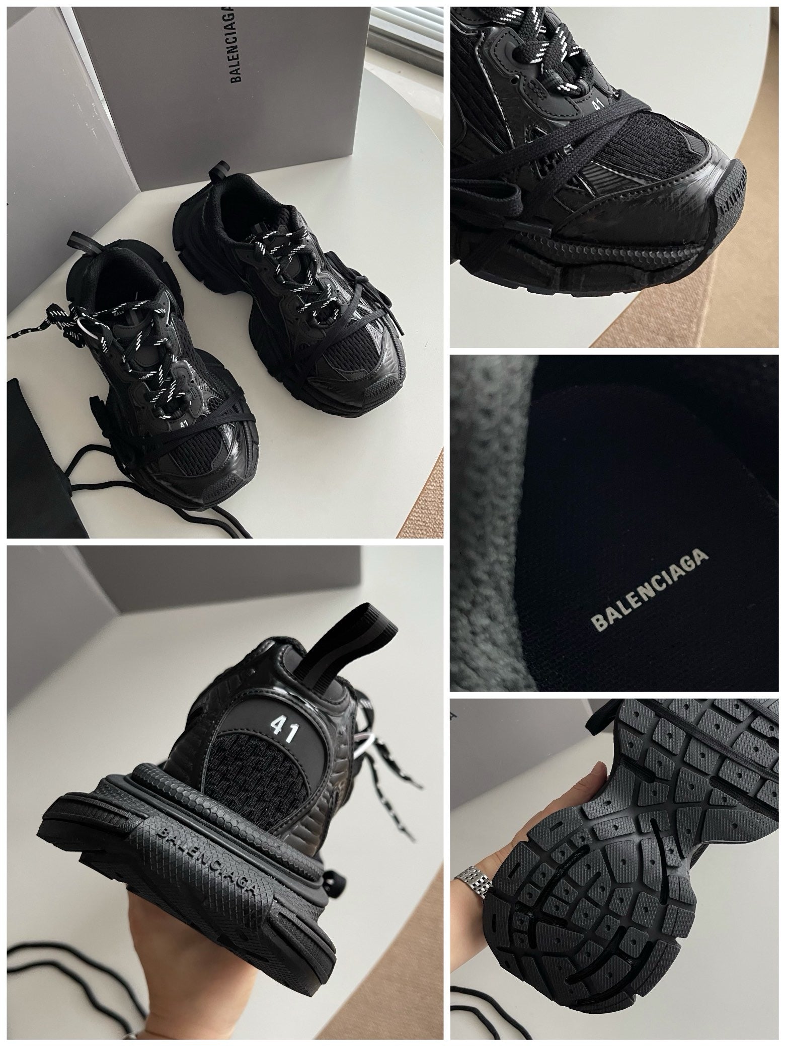 Graue und schwarze Schuhe