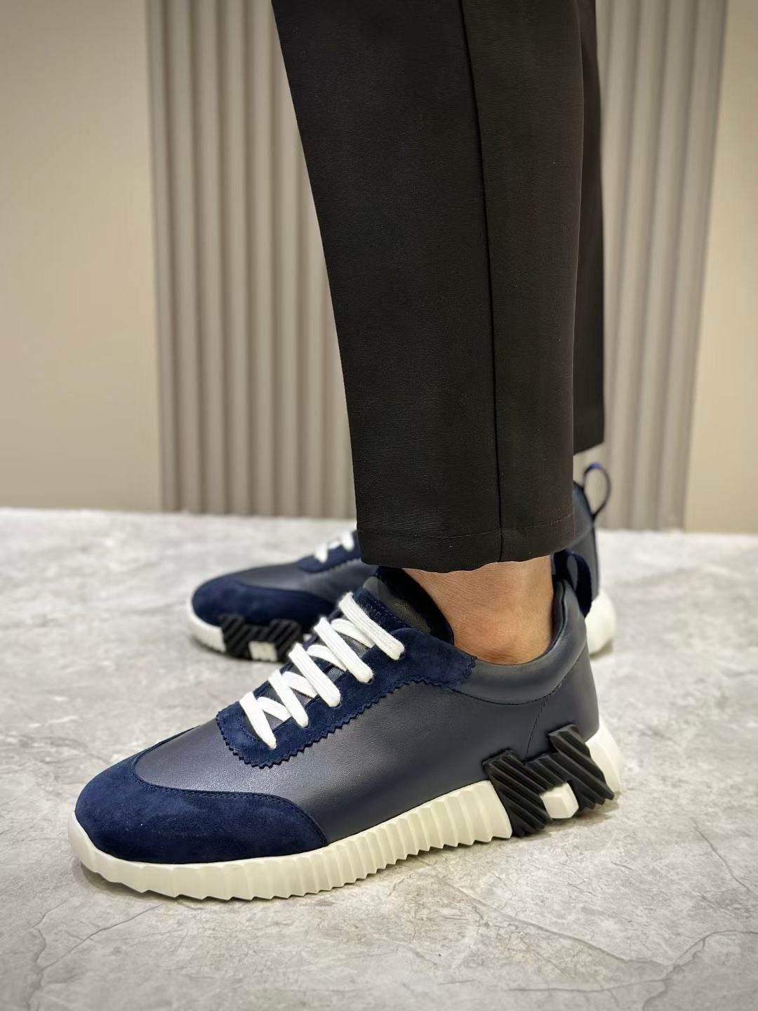 Blue and Black Shoes - FashionHype.xyz