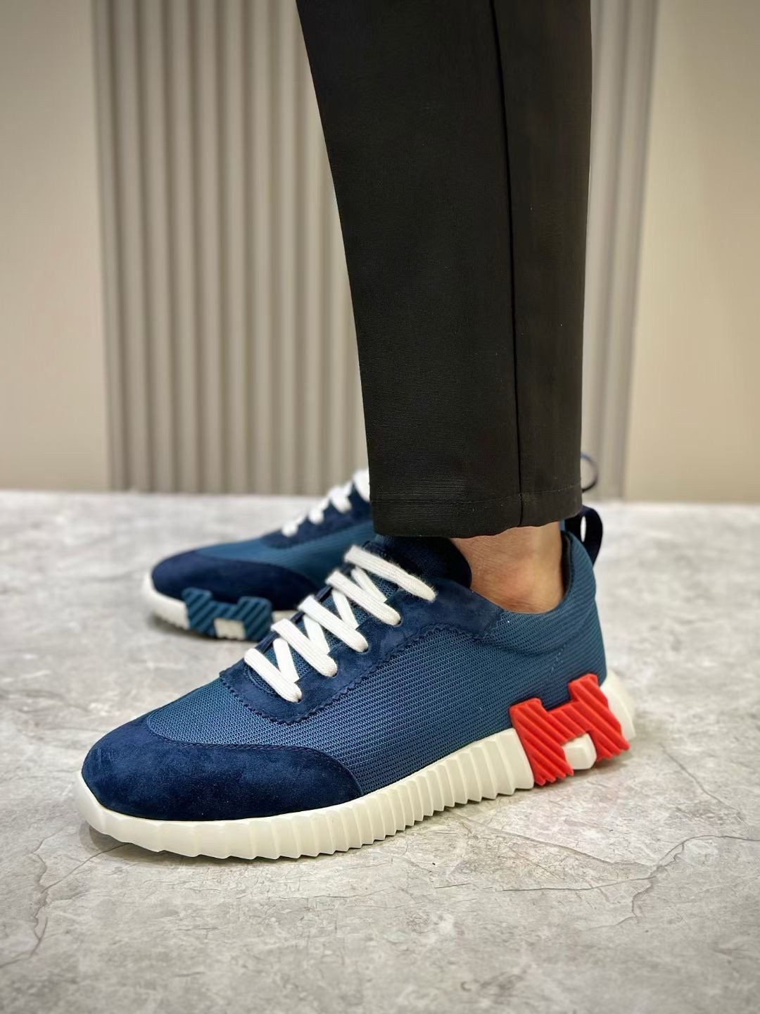 Blue and Black Shoes - FashionHype.xyz