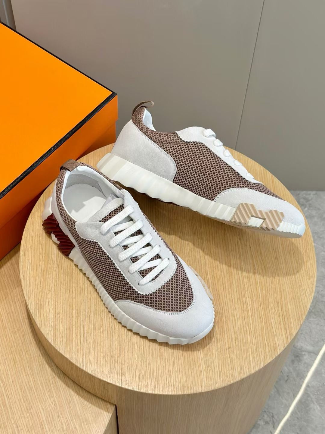 White brown, Grey and White Shoes - FashionHype.xyz