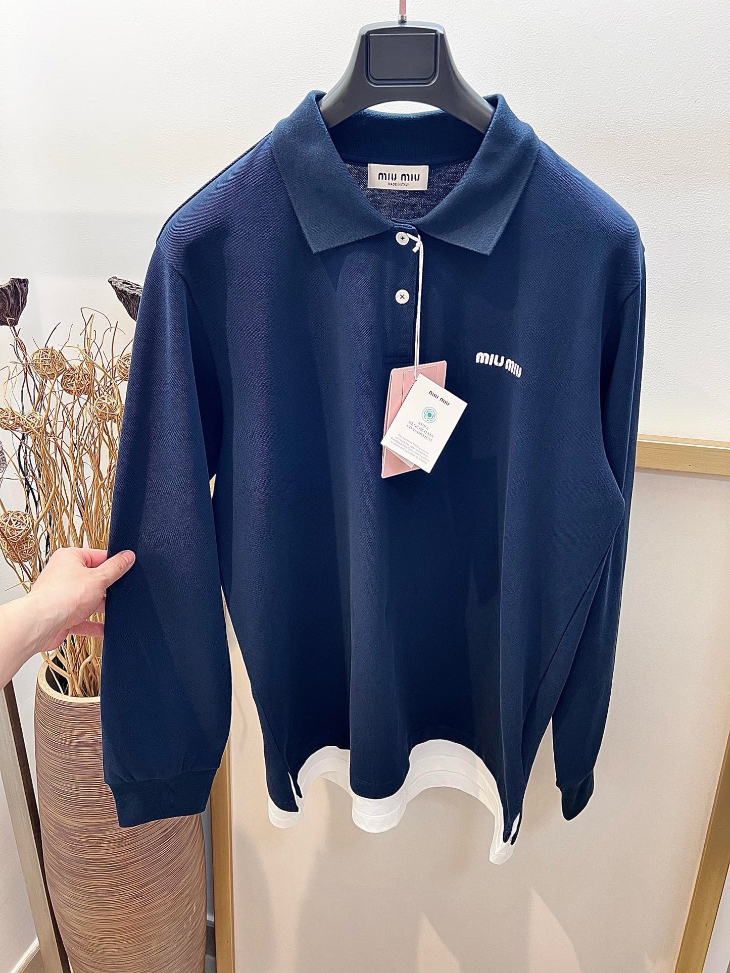 Blaues und braunes Trikot