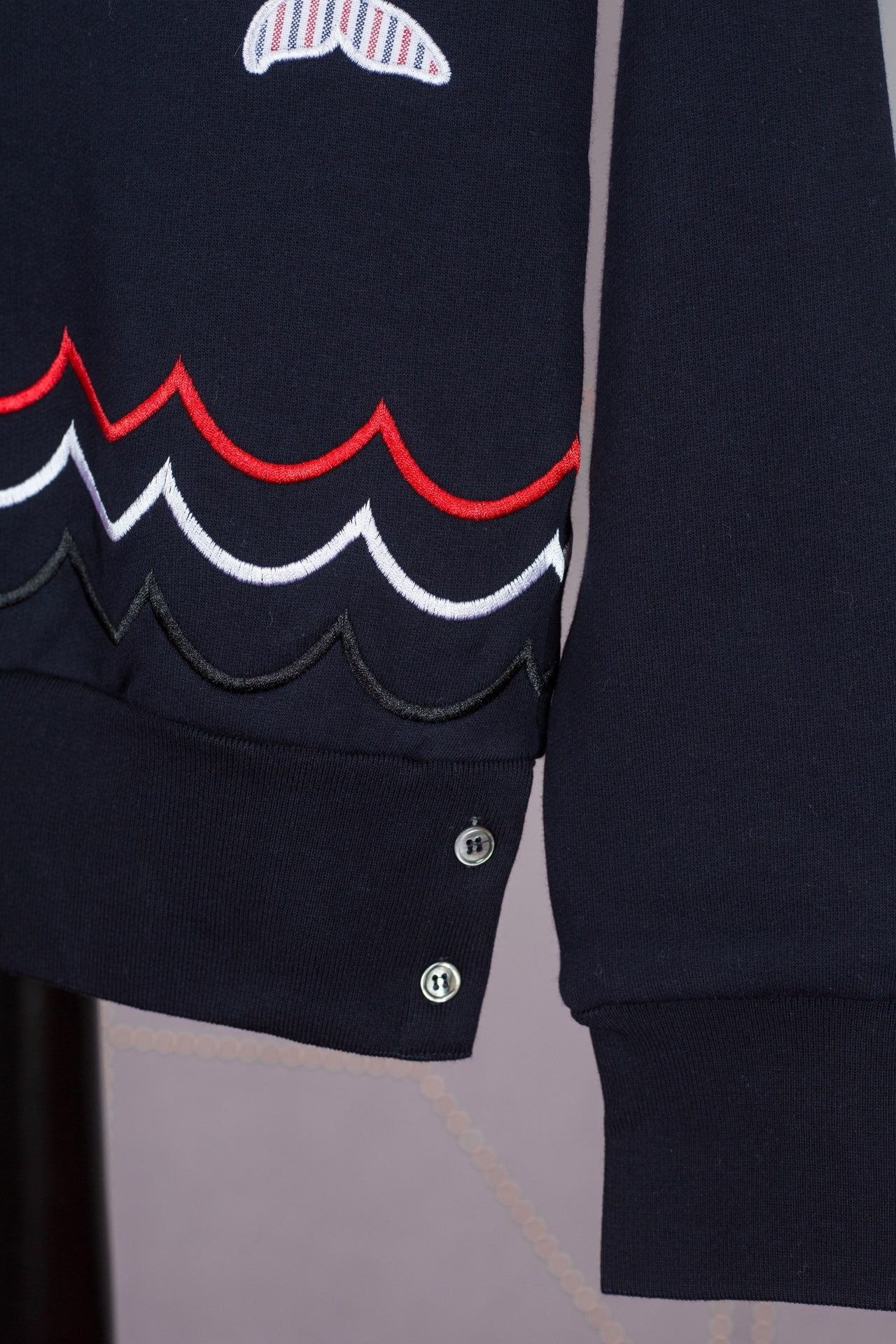 Blaues und graues Jersey