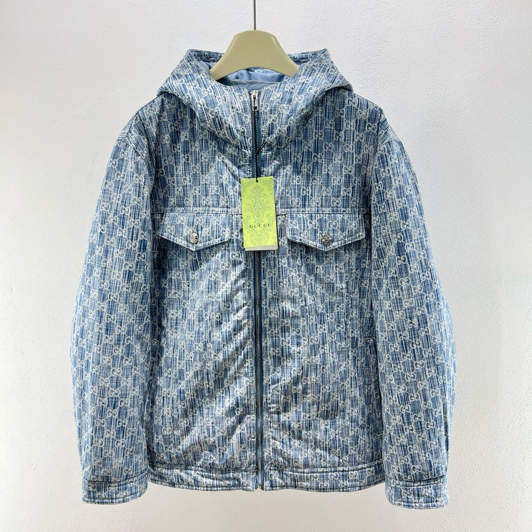 Blue White Jacket - FashionHype.xyz