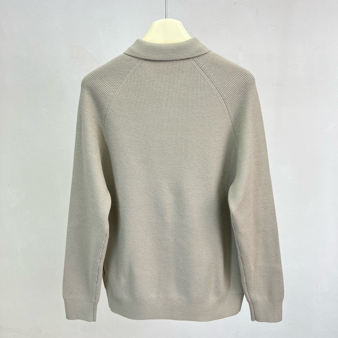 Jersey in Beige und Schwarz