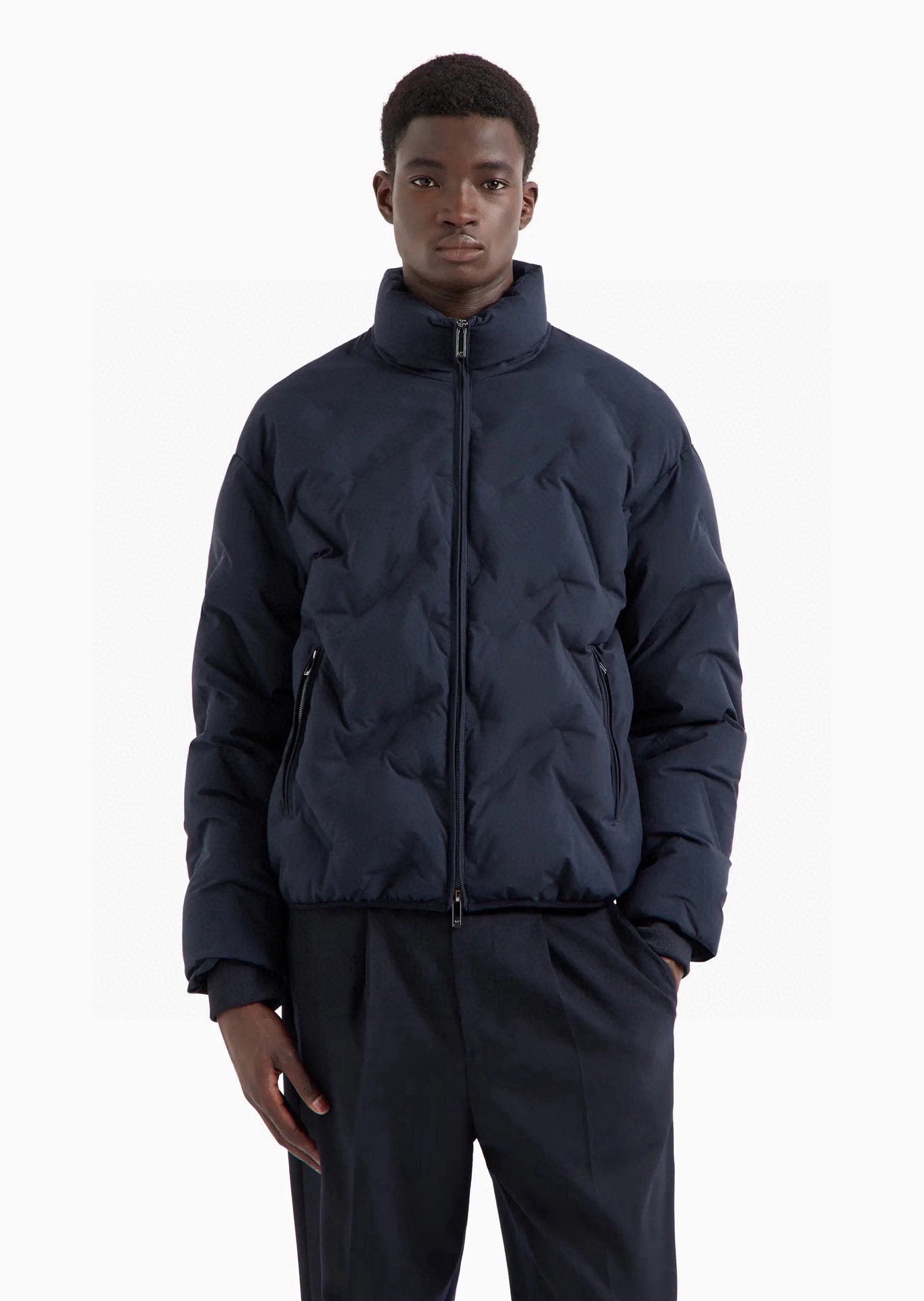 Dark Blue and Green Jacket - FashionHype.xyz