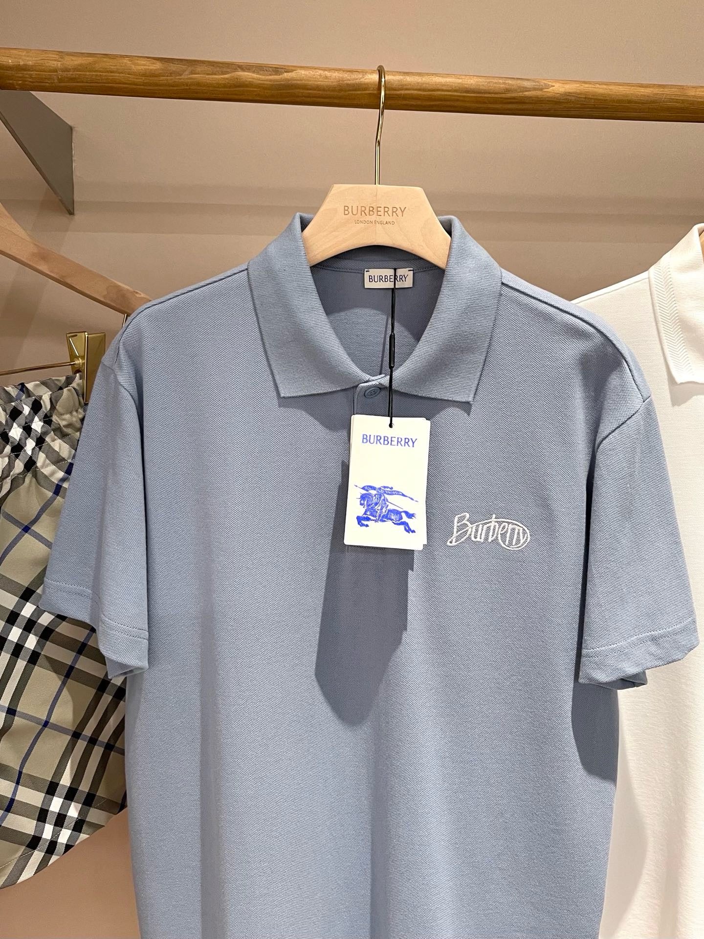 Light Blue and Black Polo - FashionHype.xyz