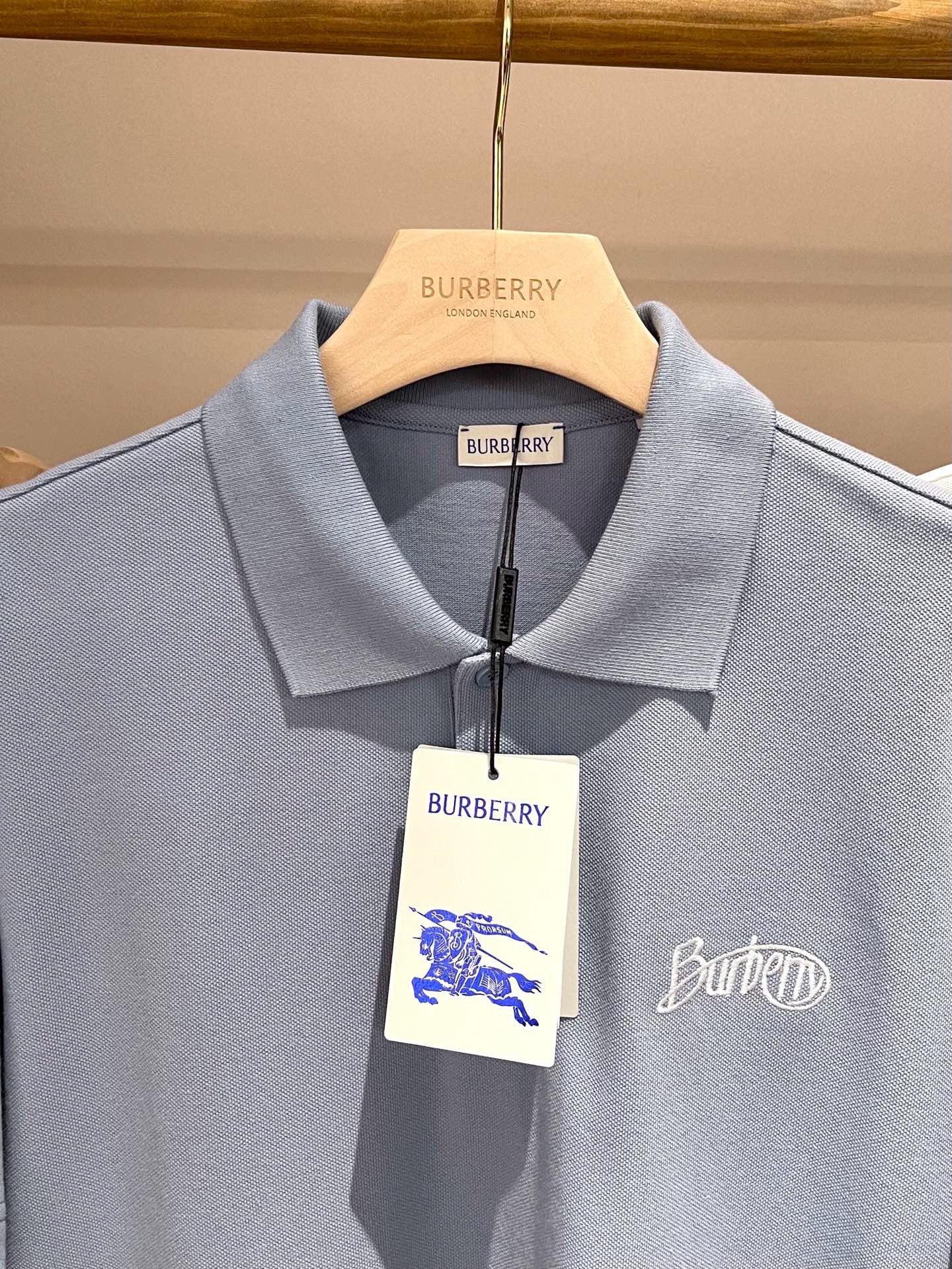Light Blue and Black Polo - FashionHype.xyz
