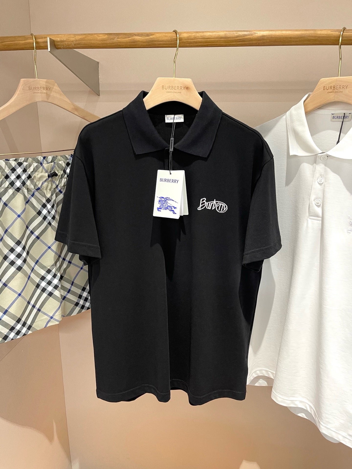 Light Blue and Black Polo - FashionHype.xyz