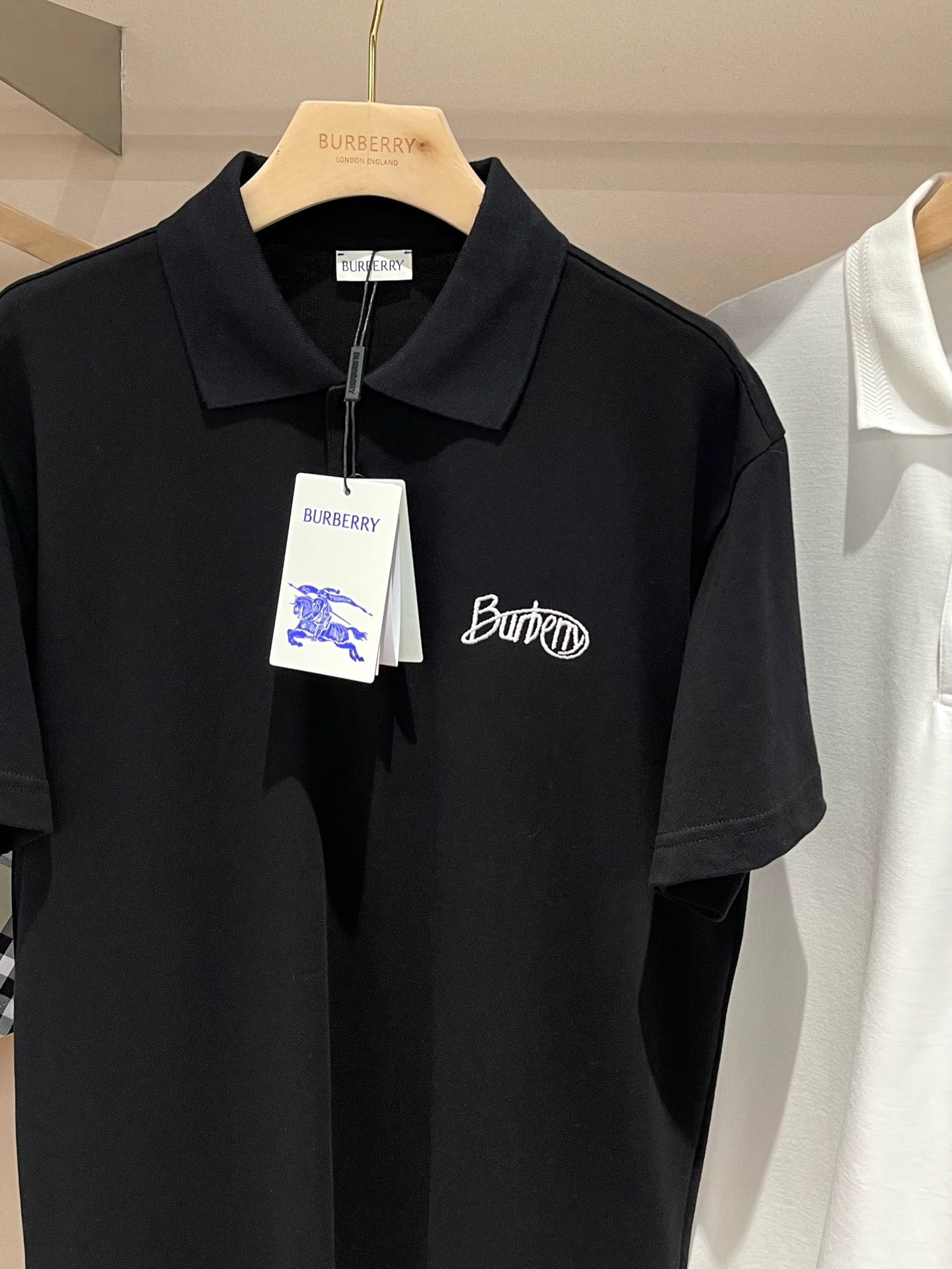 Light Blue and Black Polo - FashionHype.xyz