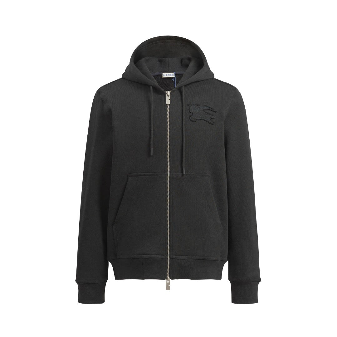 Schwarze und dunkelblaue Jacke