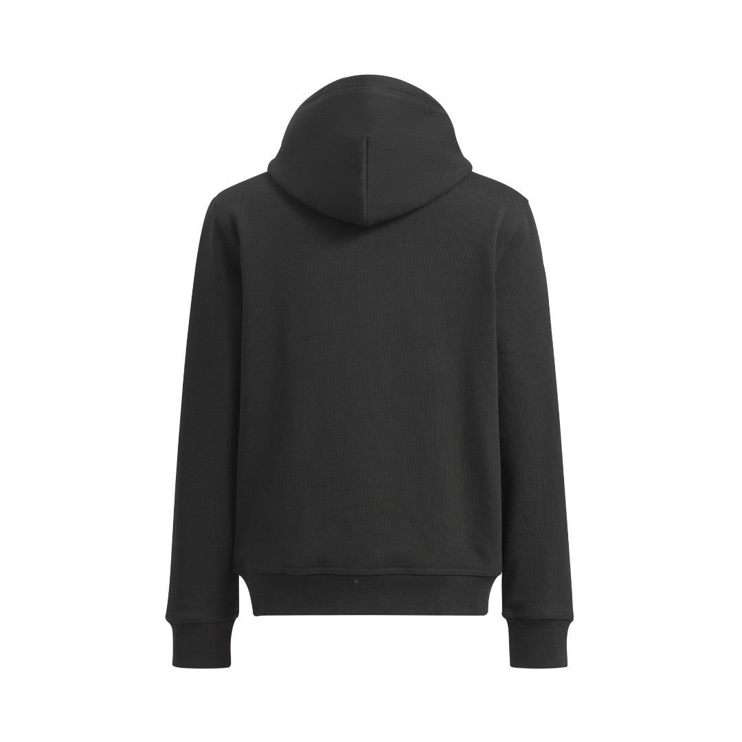 Schwarze und dunkelblaue Jacke