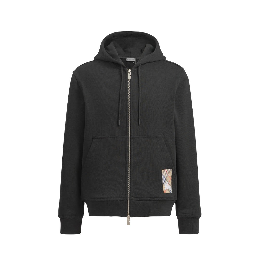 Schwarze und graue Jacke