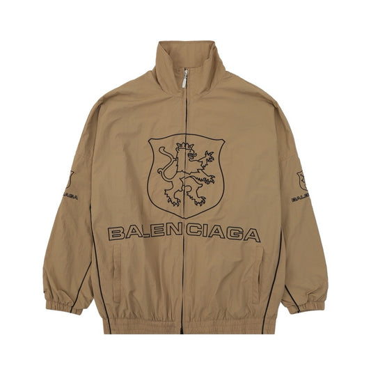 Schwarze und khakifarbene Jacke