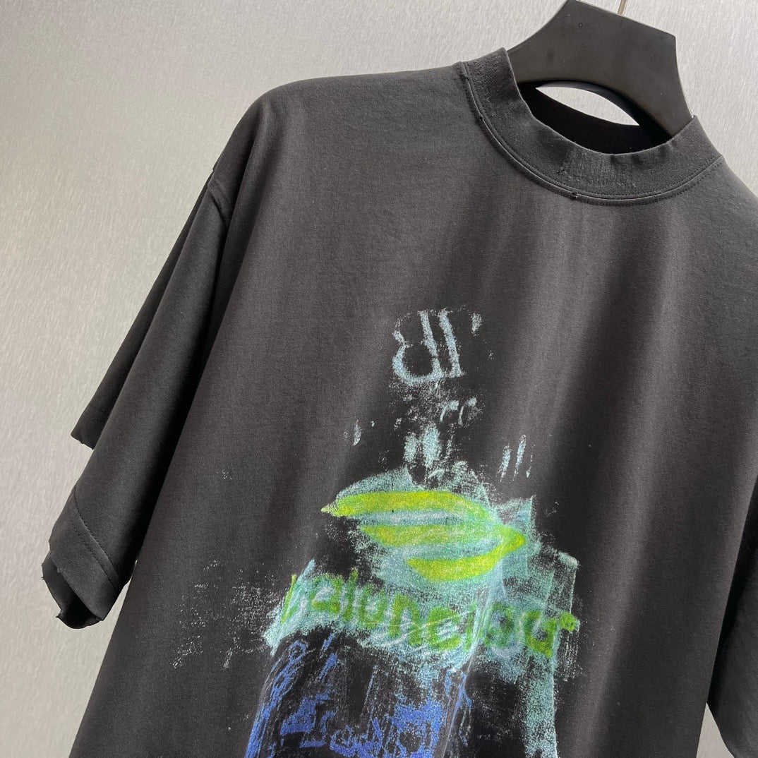 Black and Light Green T-Shirt - FashionHype.xyz