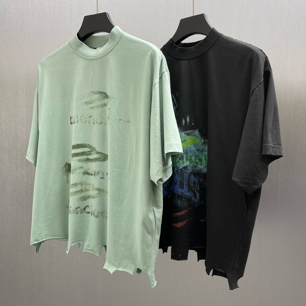 Black and Light Green T-Shirt - FashionHype.xyz