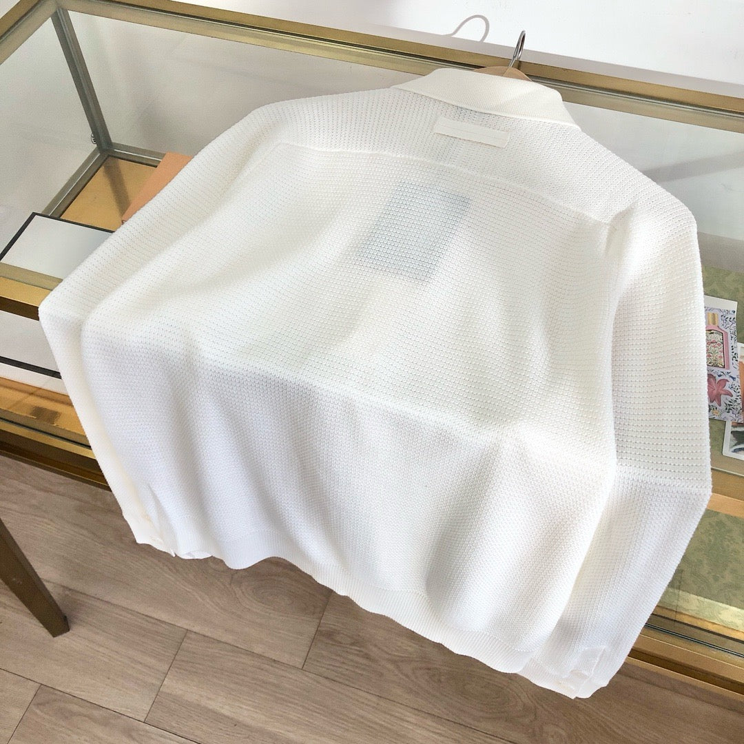 Jersey in Weiß und Apricot