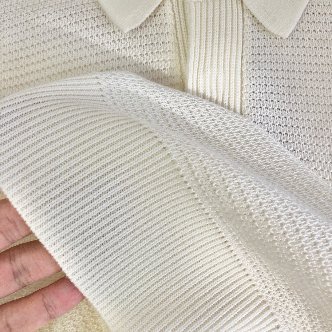 Jersey in Weiß und Apricot