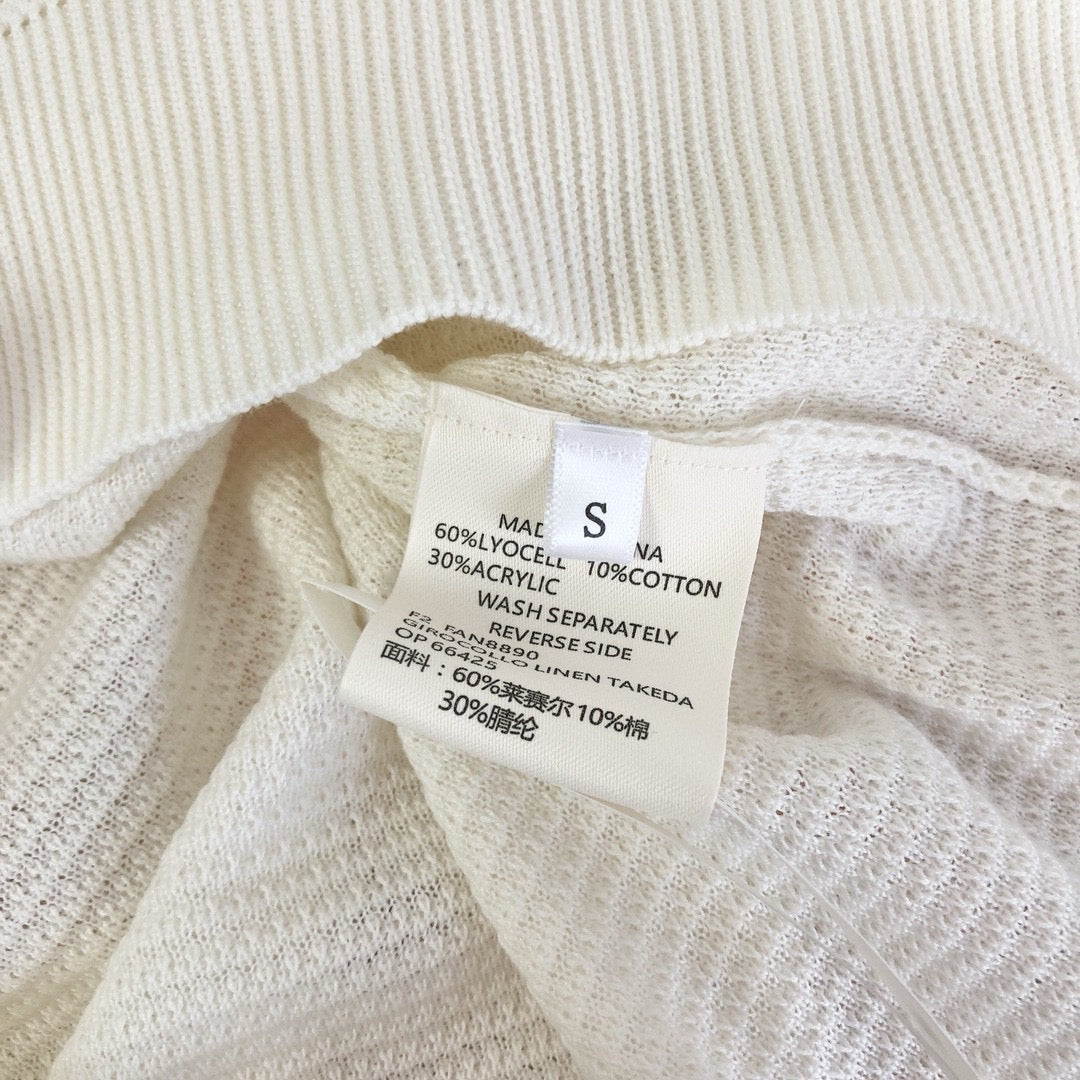 Jersey in Weiß und Apricot