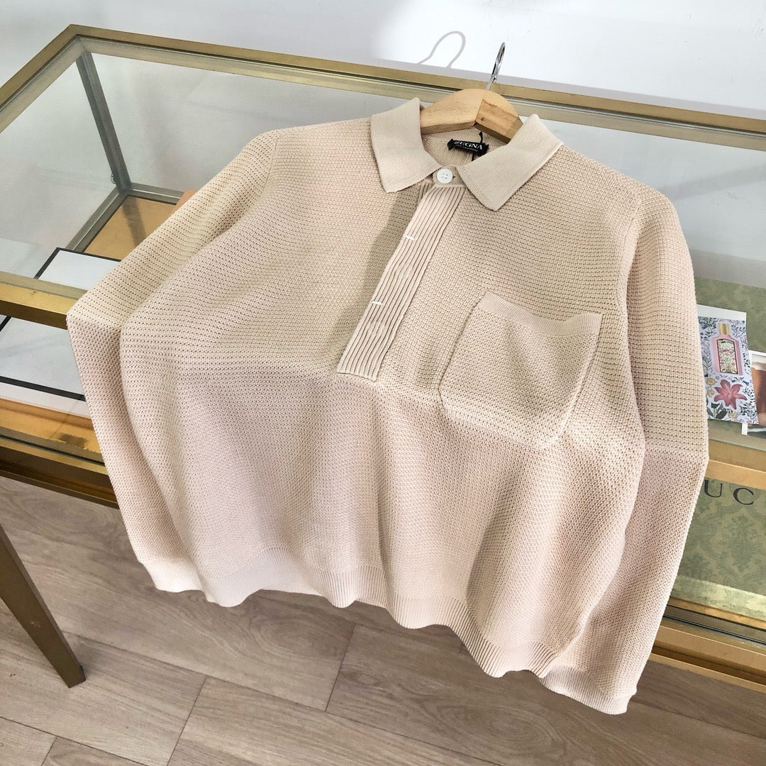 Jersey in Weiß und Apricot