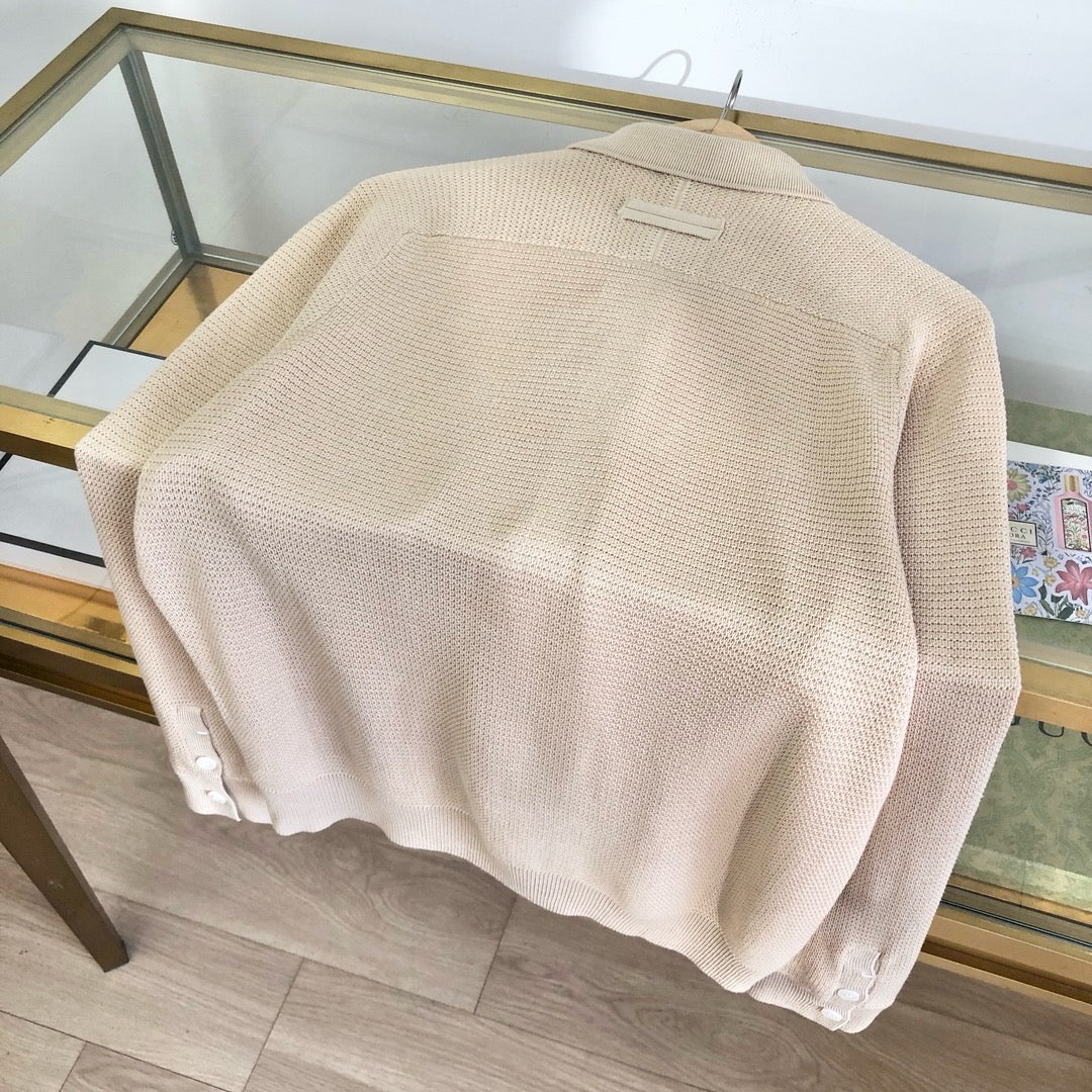 Jersey in Weiß und Apricot