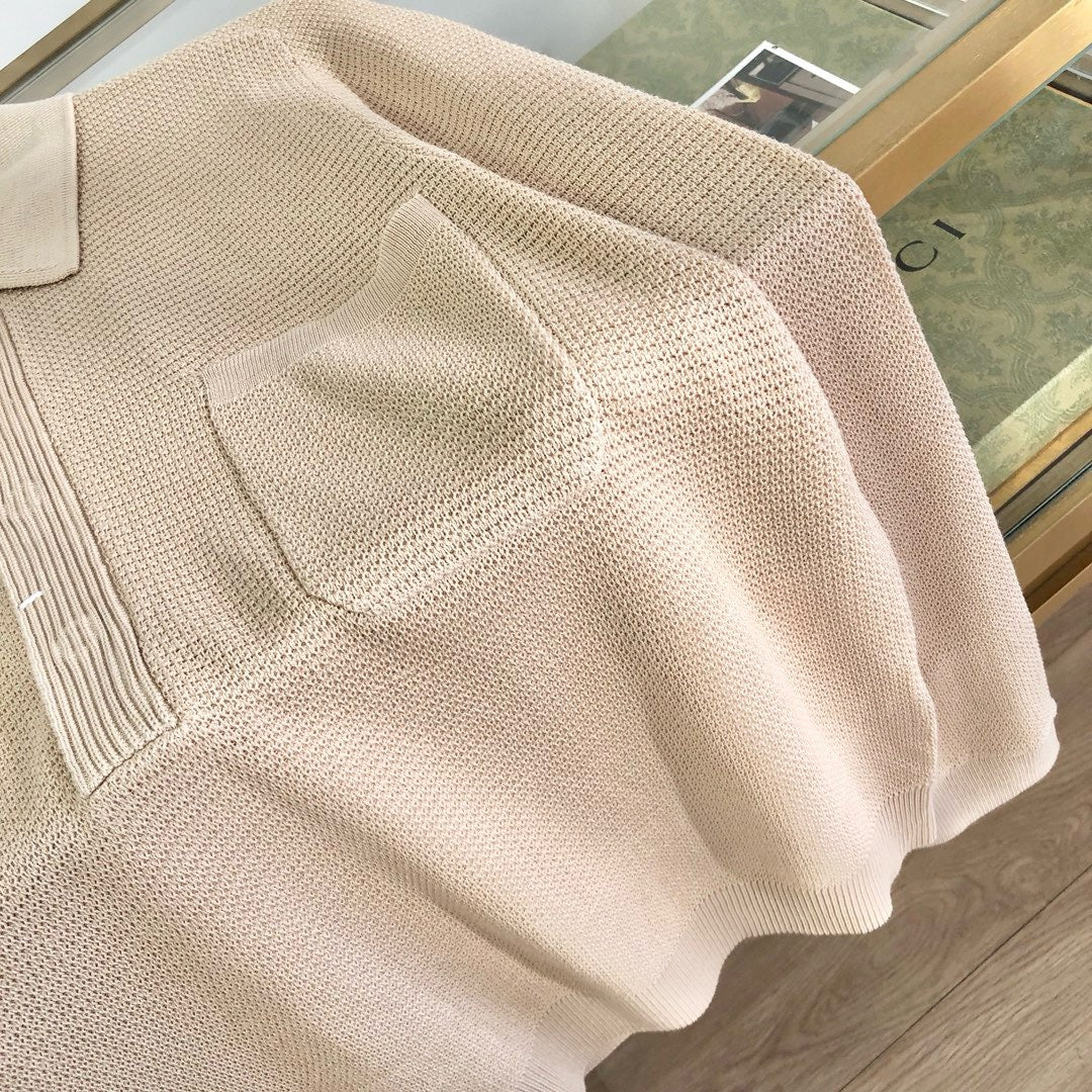 Jersey in Weiß und Apricot