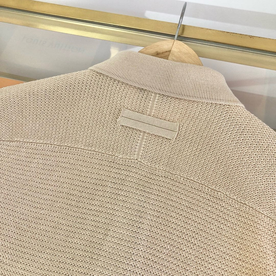 Jersey in Weiß und Apricot