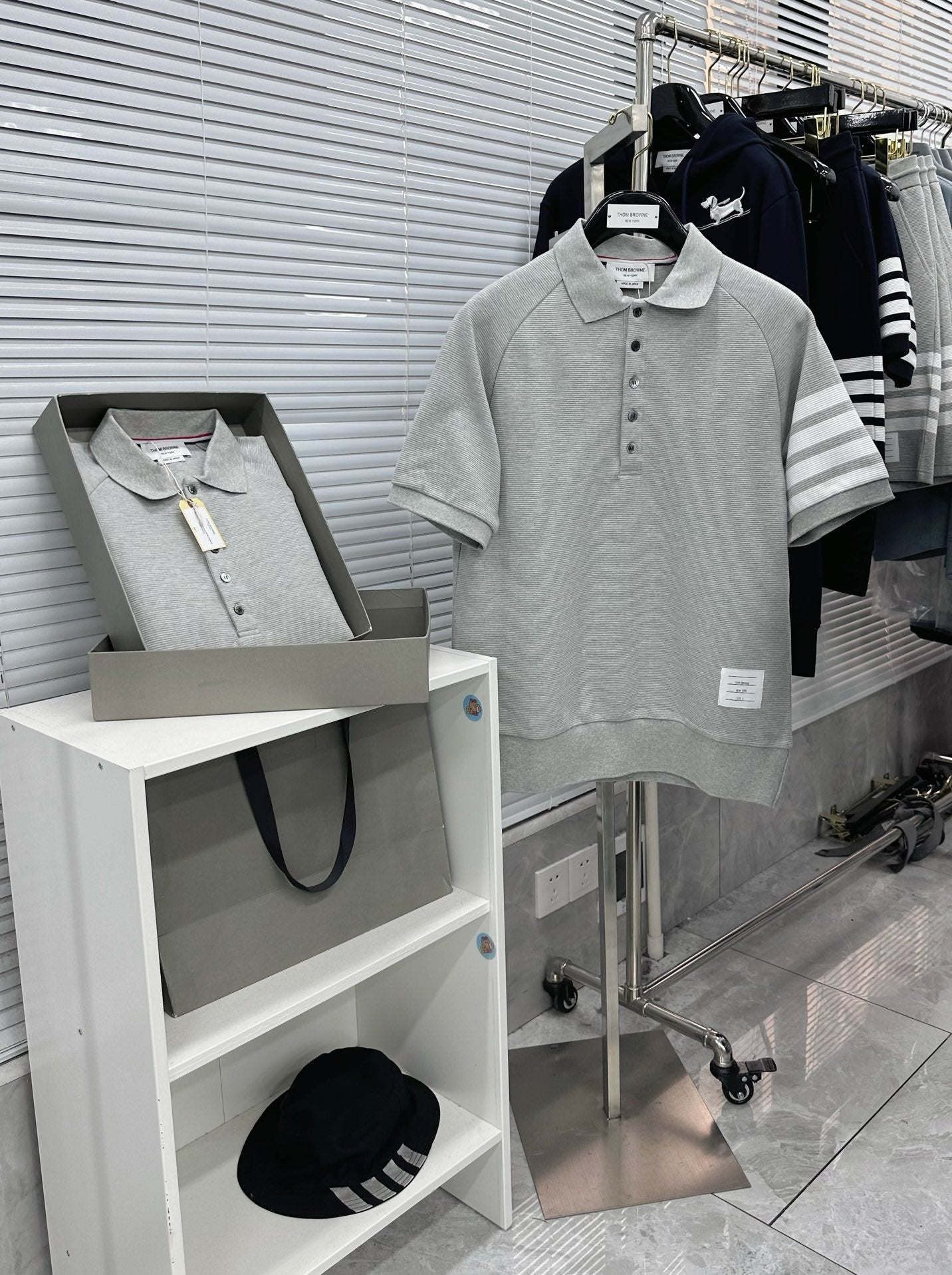 Dark Blue and Grey Shirt - FashionHype.xyz