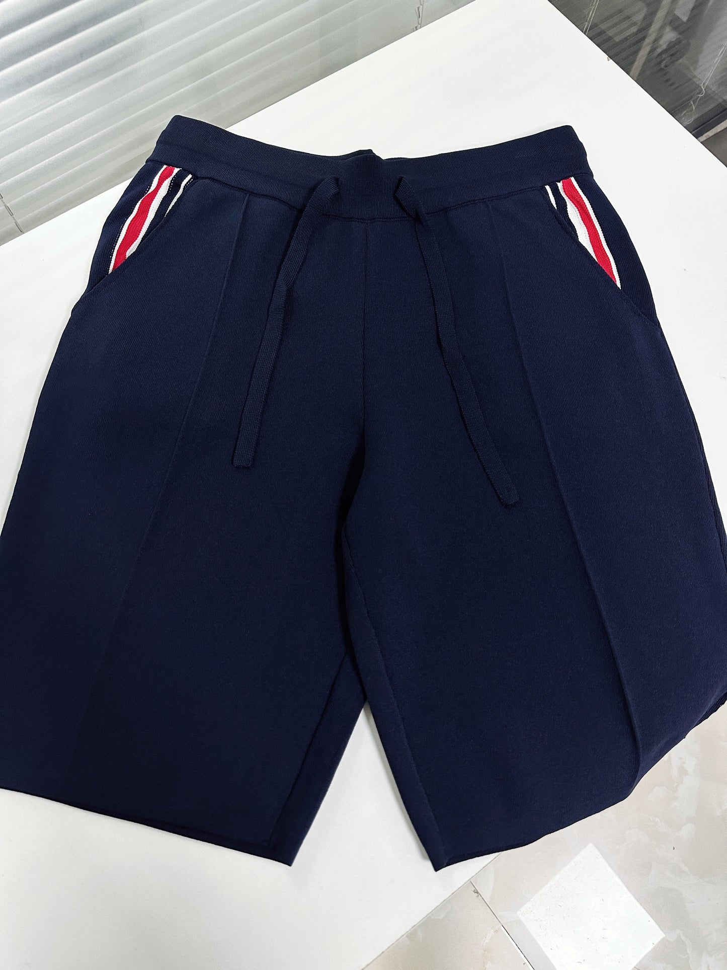 White and Dark Blue Short - FashionHype.xyz