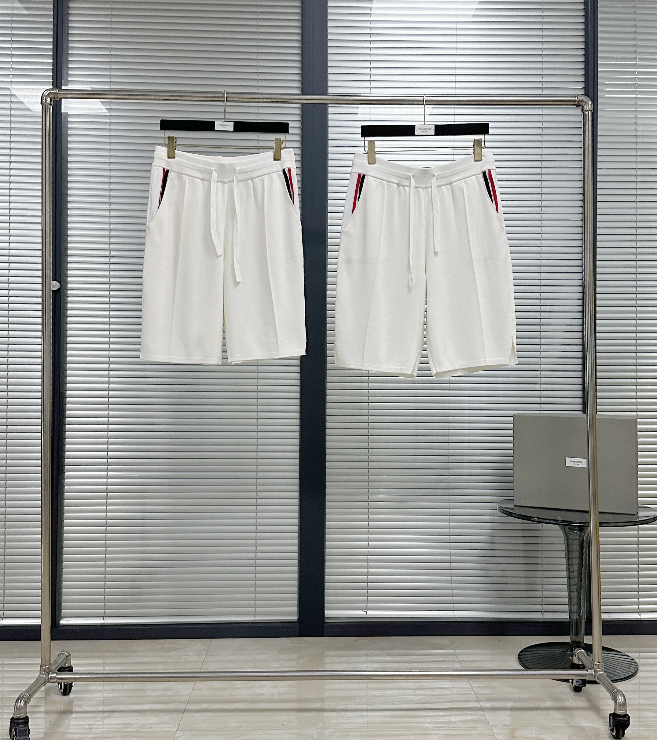 White and Dark Blue Short - FashionHype.xyz