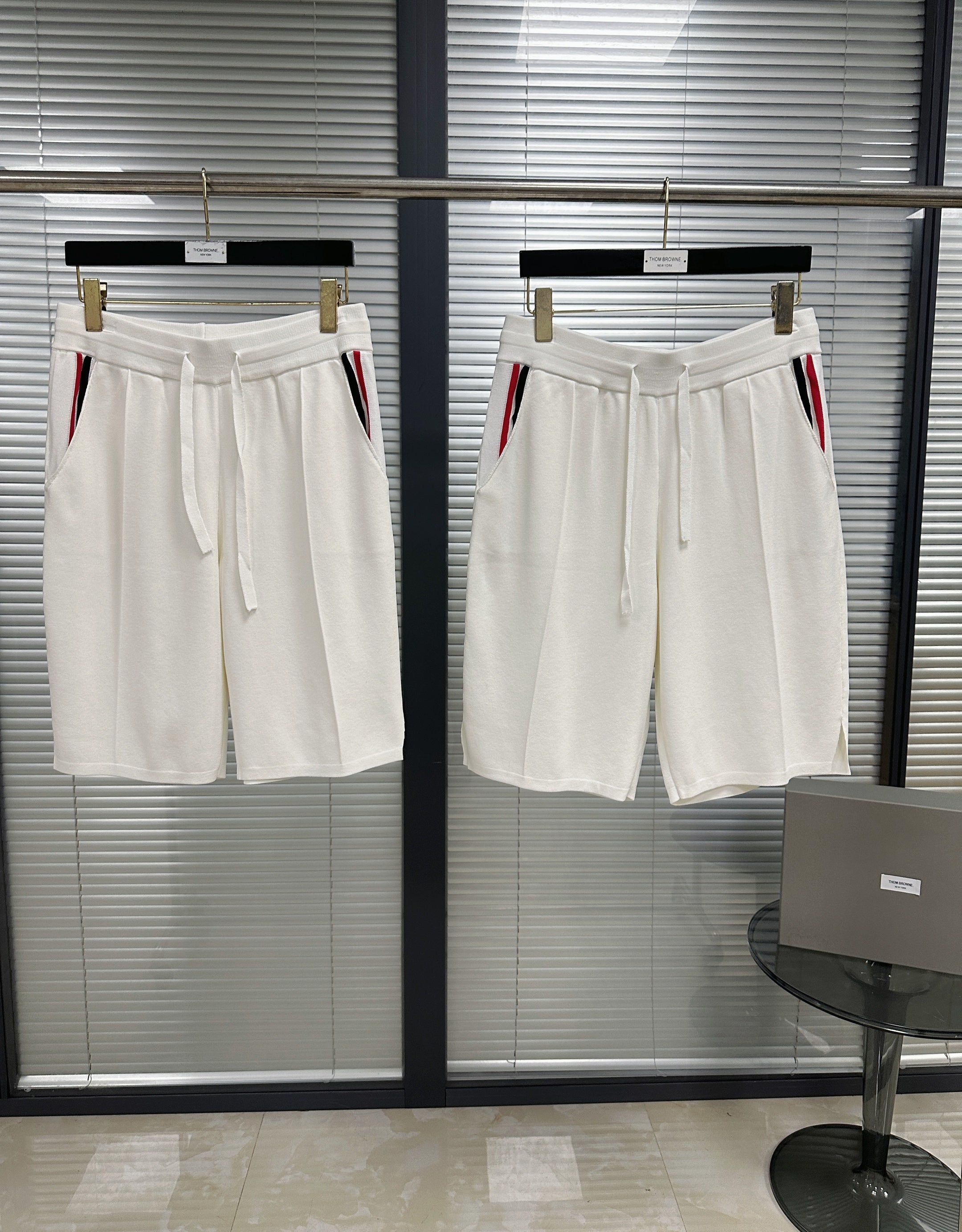 White and Dark Blue Short - FashionHype.xyz