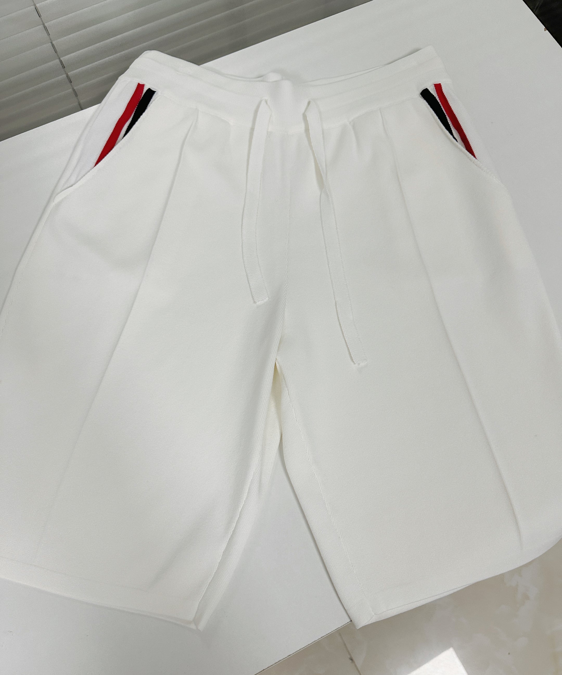 White and Dark Blue Short - FashionHype.xyz