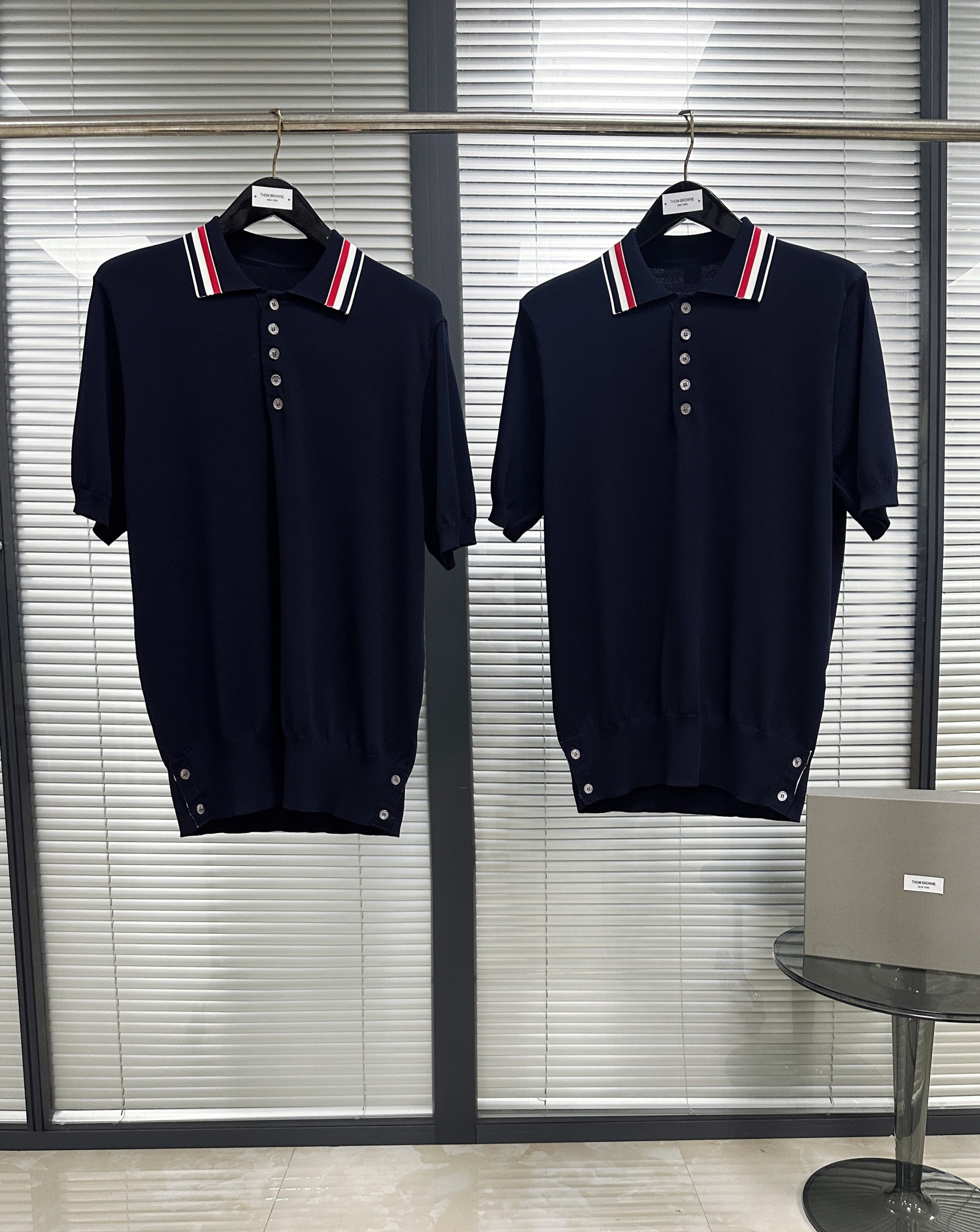 White and Dark Blue T-Shirt - FashionHype.xyz