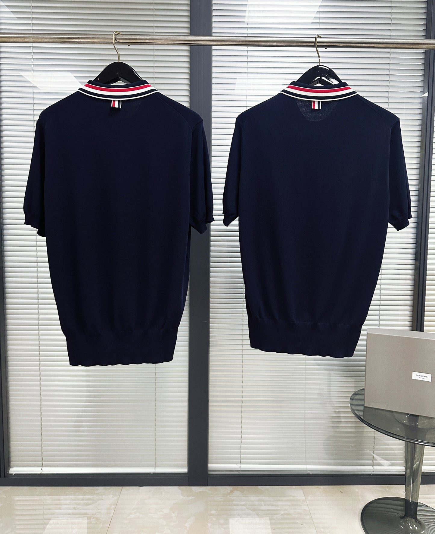 White and Dark Blue T-Shirt - FashionHype.xyz