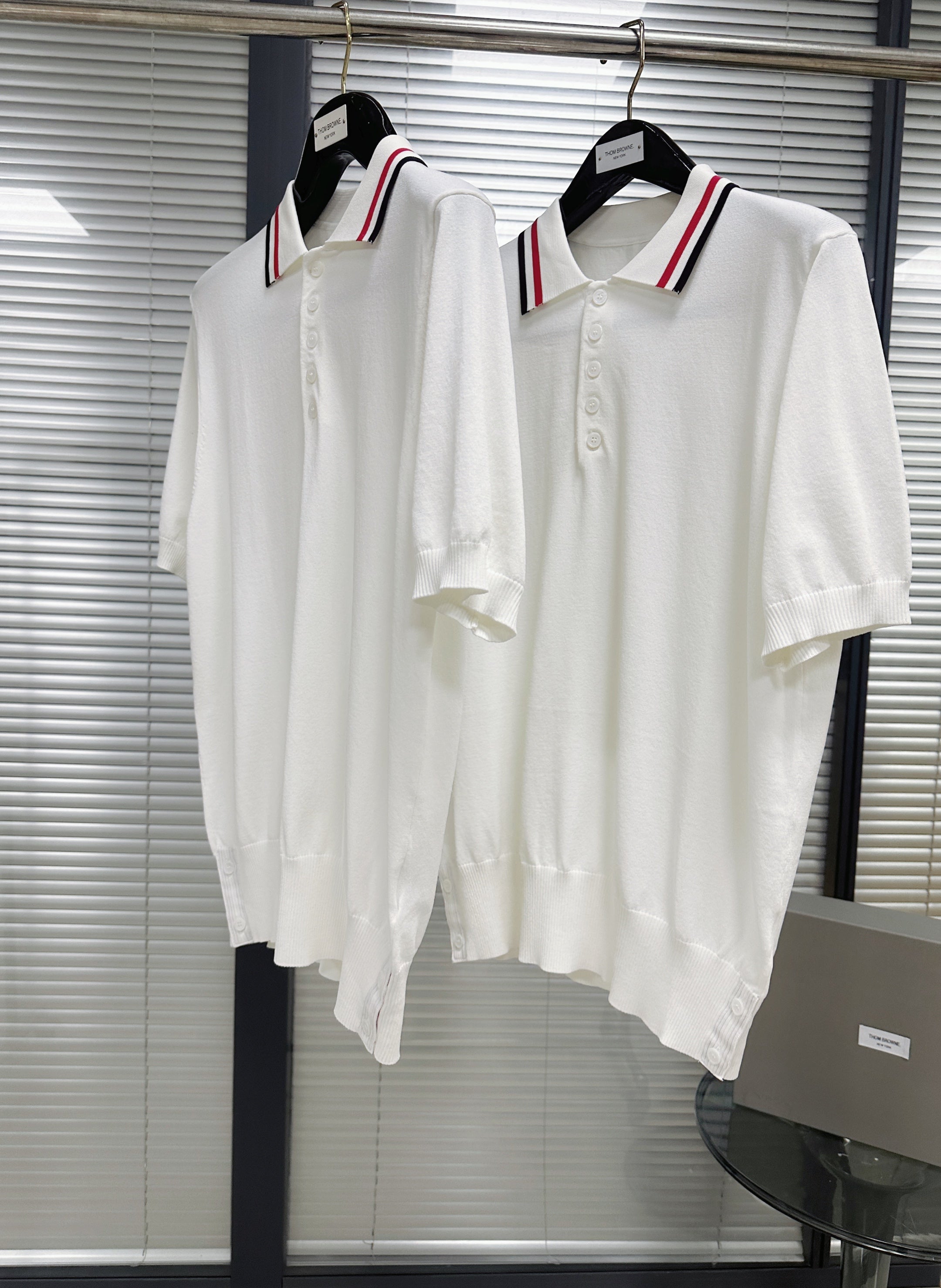 White and Dark Blue T-Shirt - FashionHype.xyz