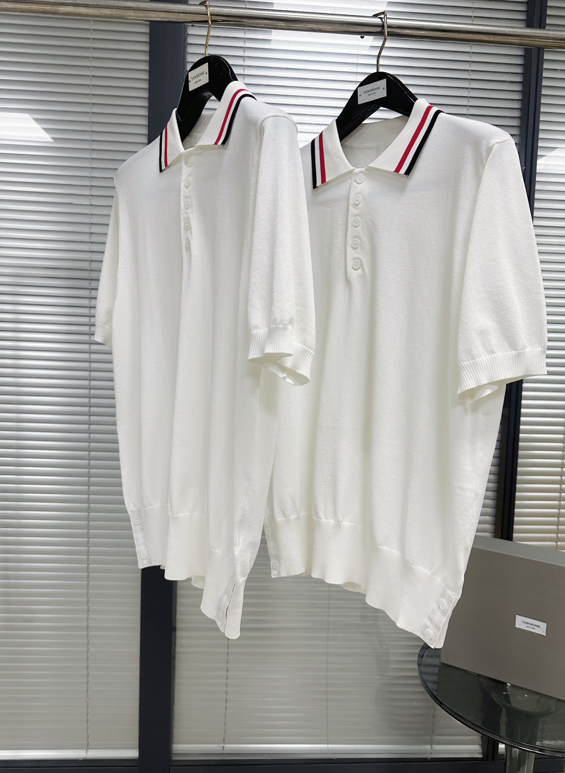 White and Dark Blue T-Shirt - FashionHype.xyz