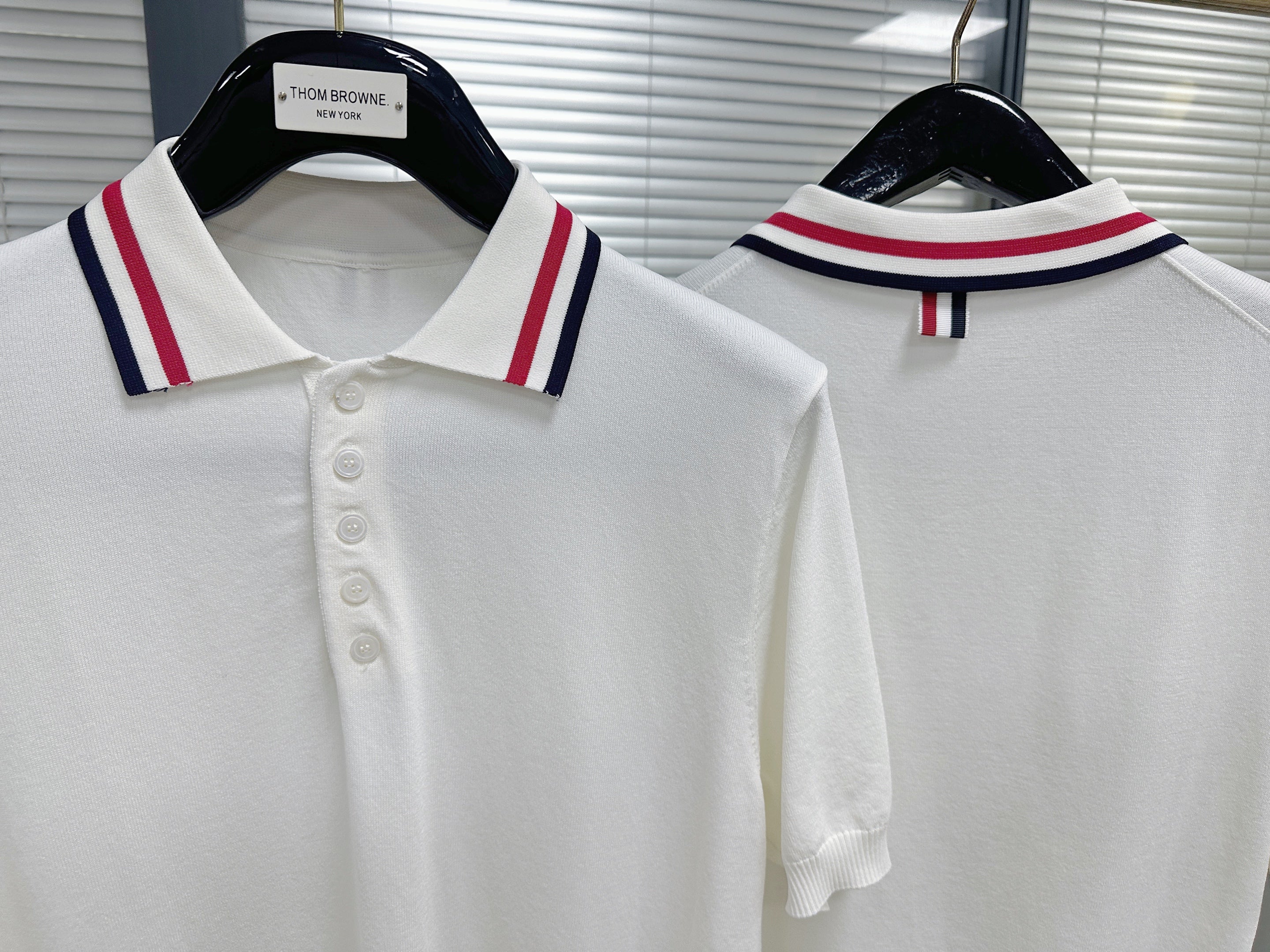 White and Dark Blue T-Shirt - FashionHype.xyz