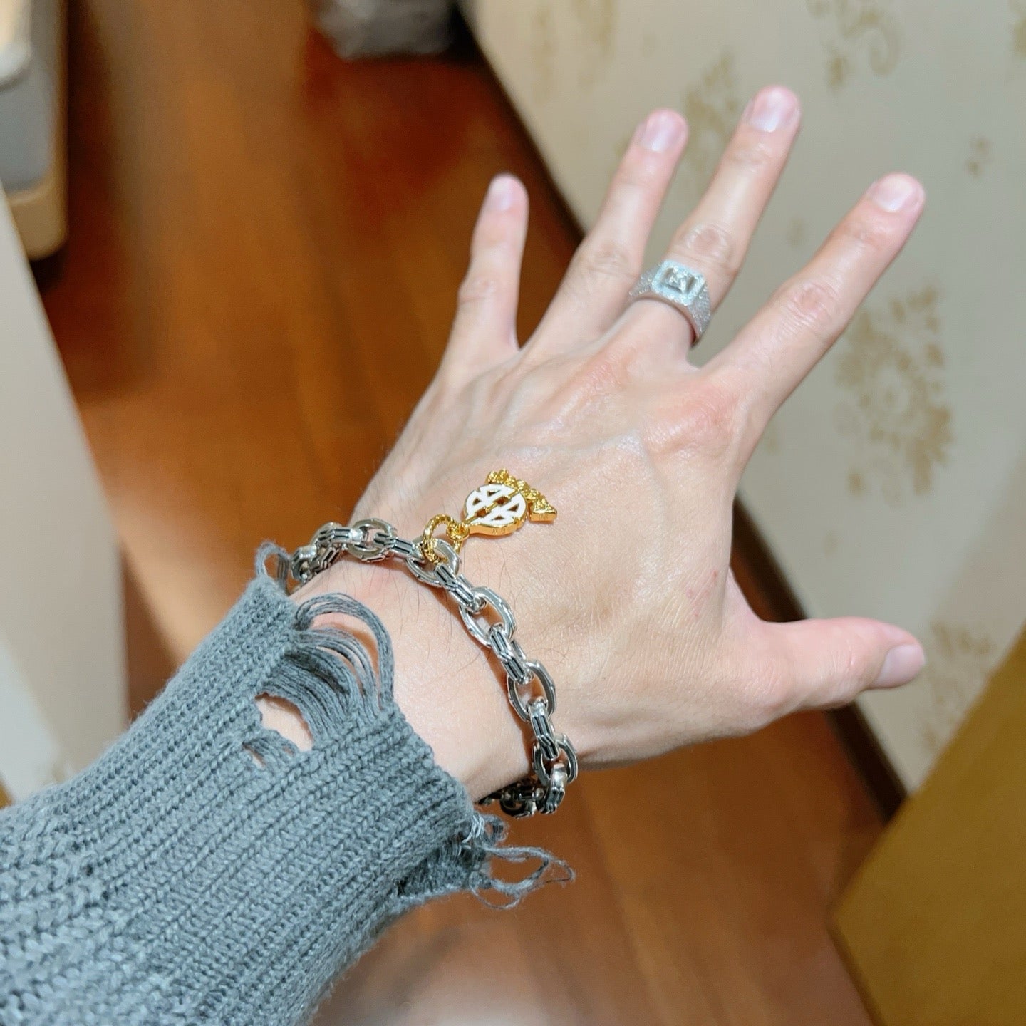 Silber-Gold-Armband