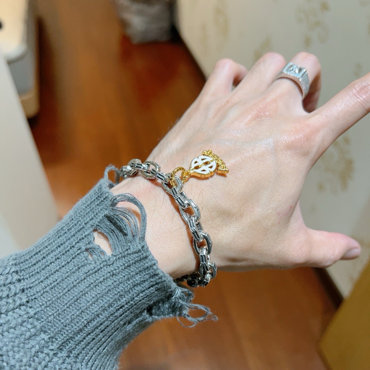 Silber-Gold-Armband