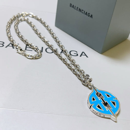 Silver Blue Necklace - FashionHype.xyz