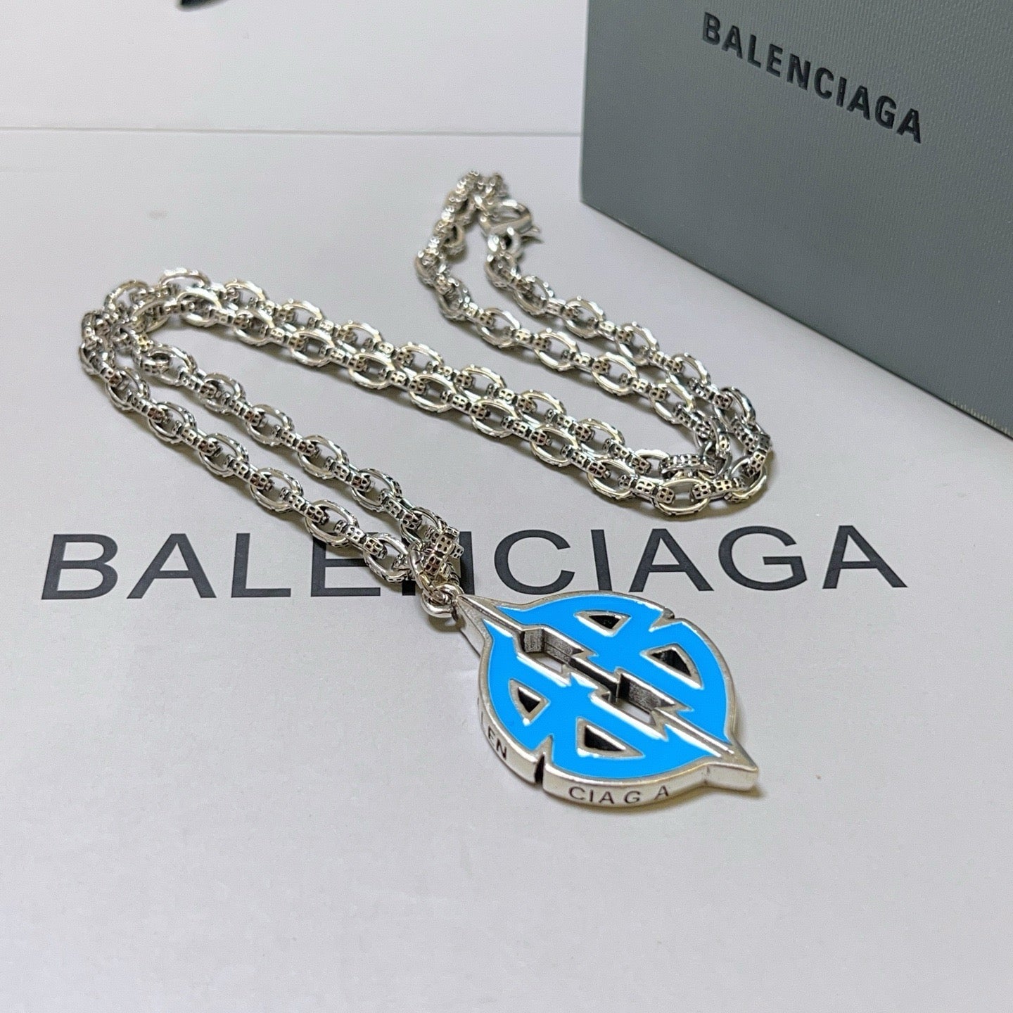 Silver Blue Necklace - FashionHype.xyz