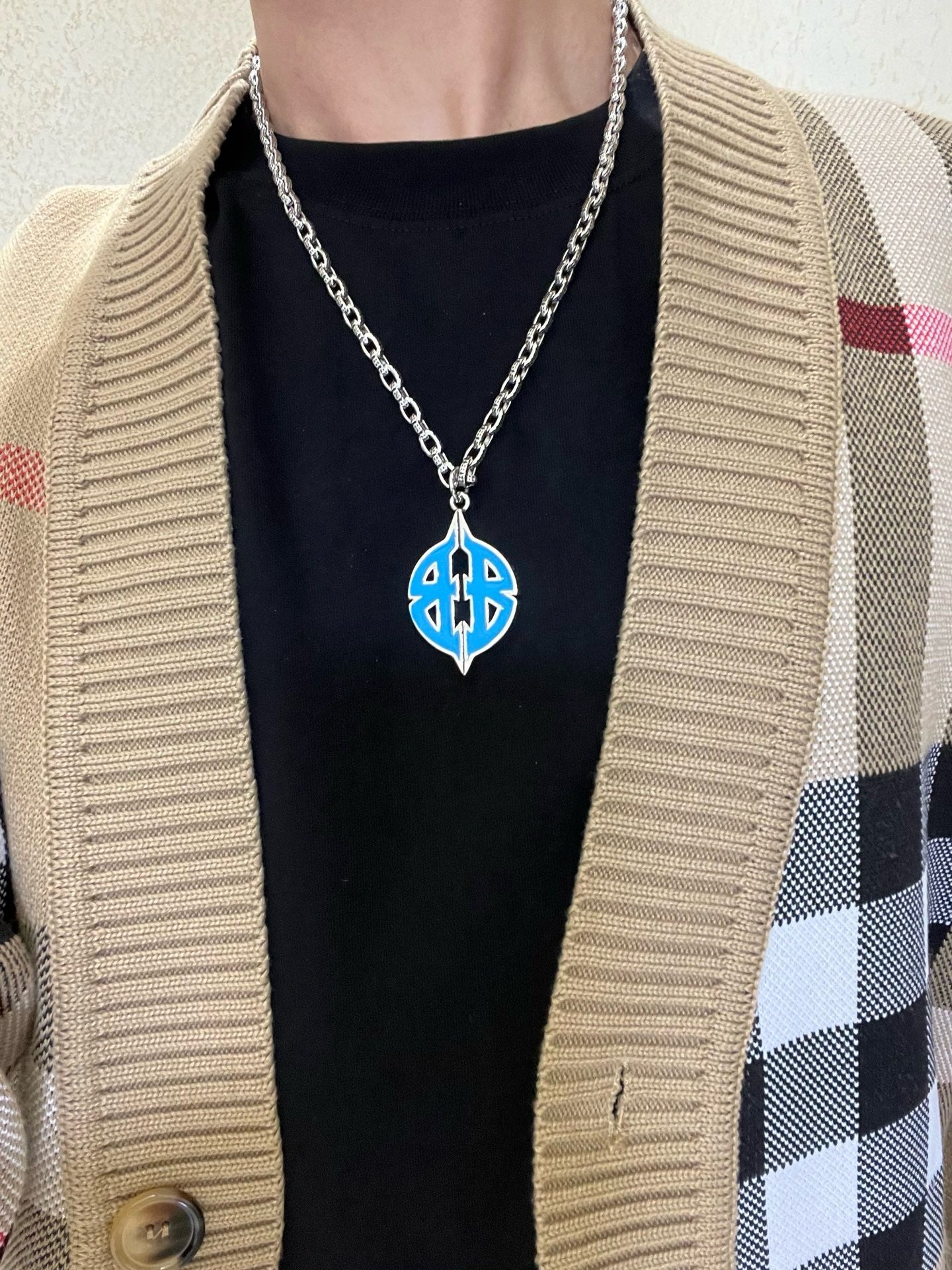 Silver Blue Necklace - FashionHype.xyz