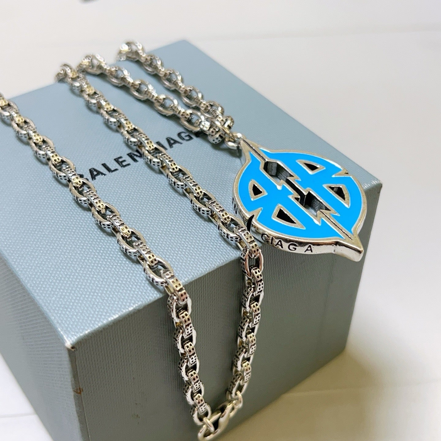 Silver Blue Necklace - FashionHype.xyz