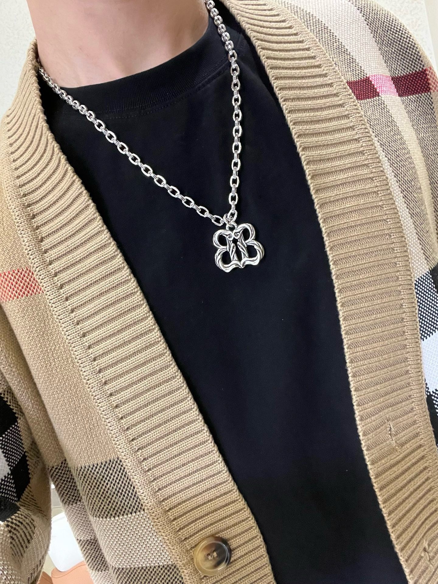 Silver Black Necklace - FashionHype.xyz