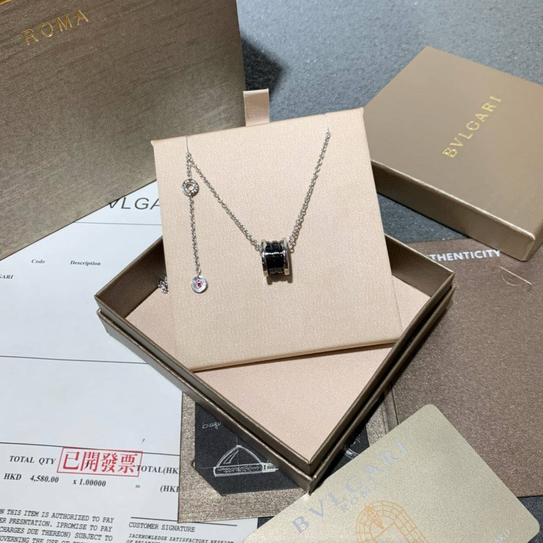Silver Black Necklace - FashionHype.xyz