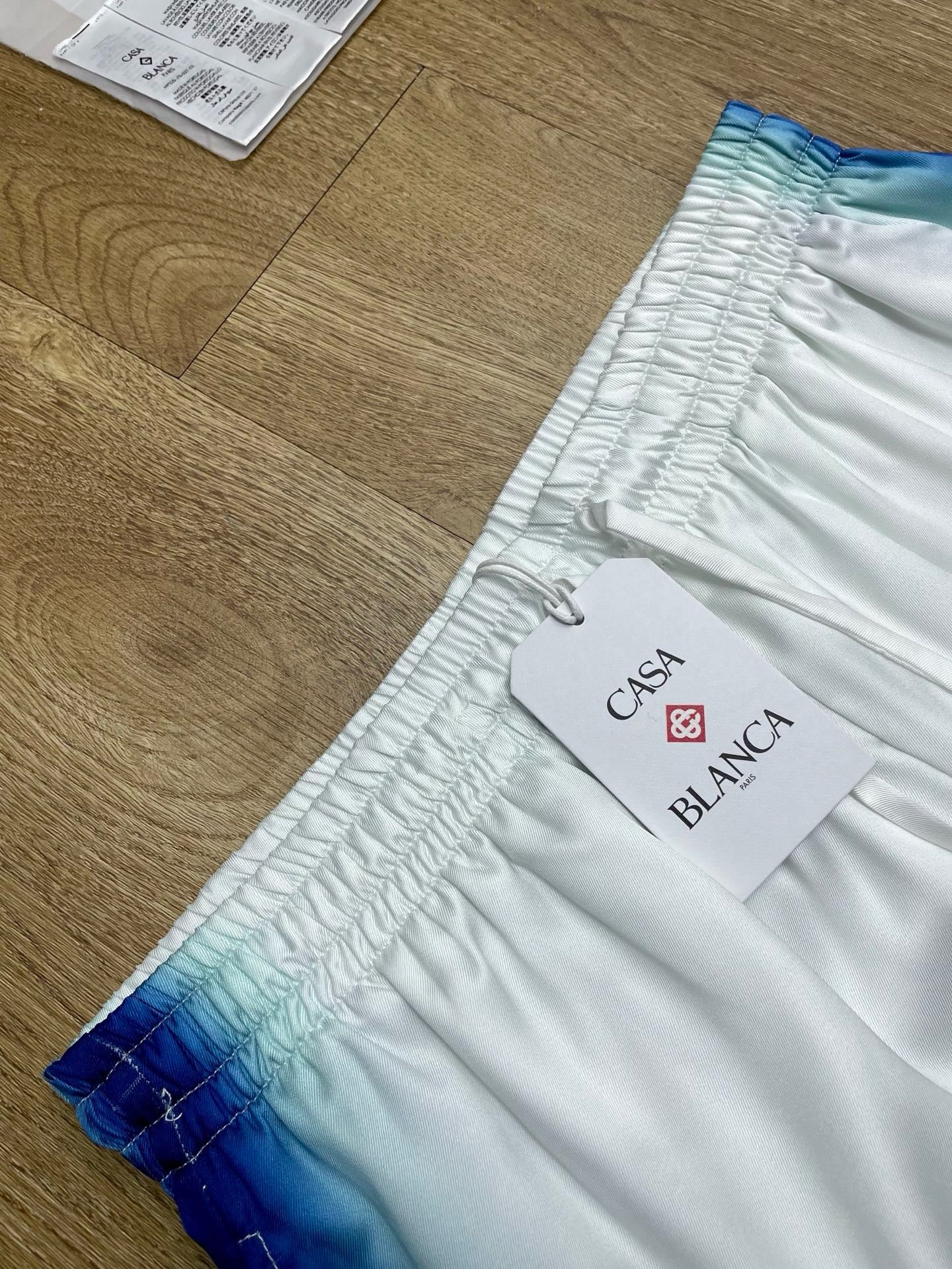 Weiß Blau Short