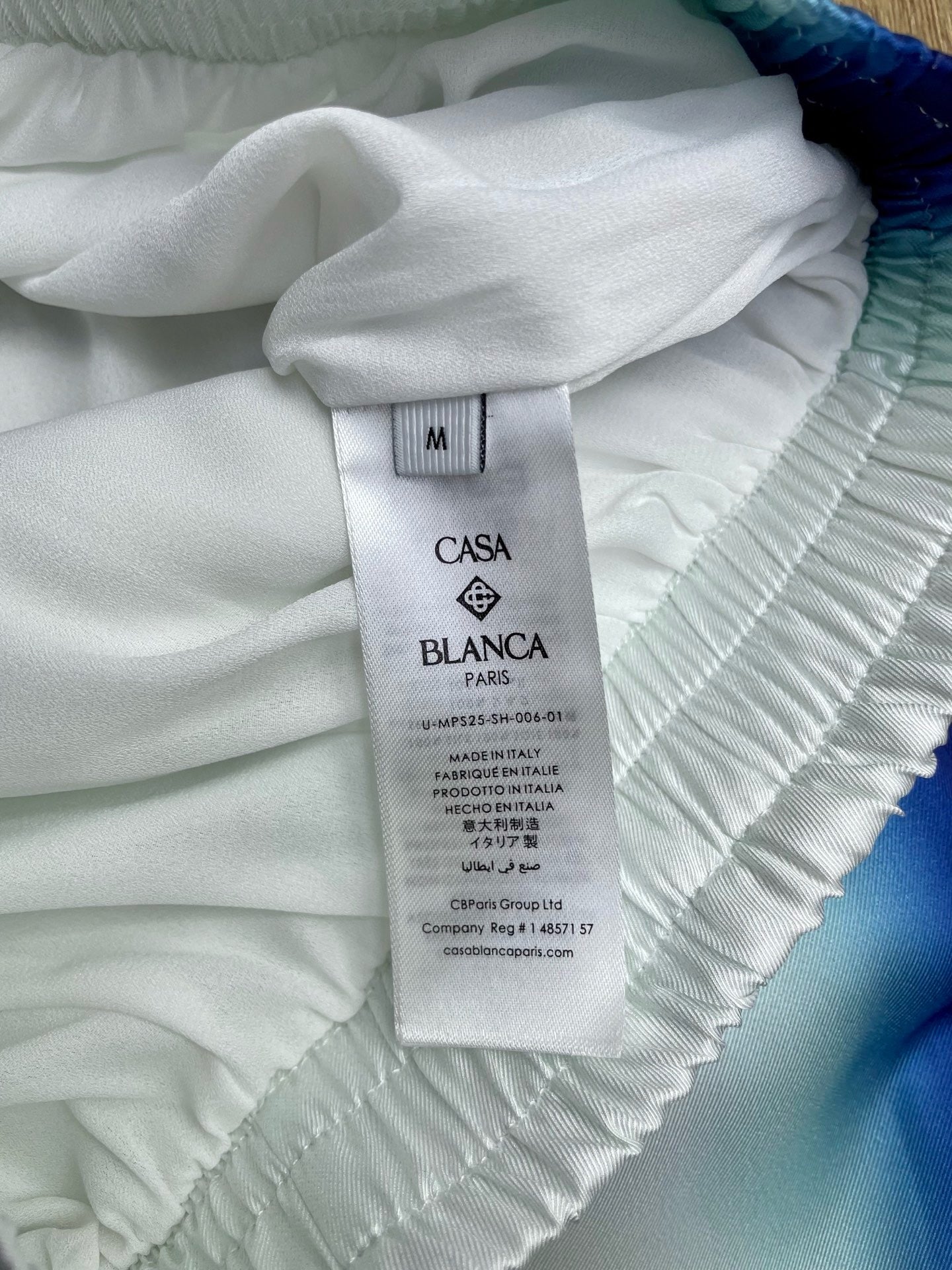 Weiß Blau Short