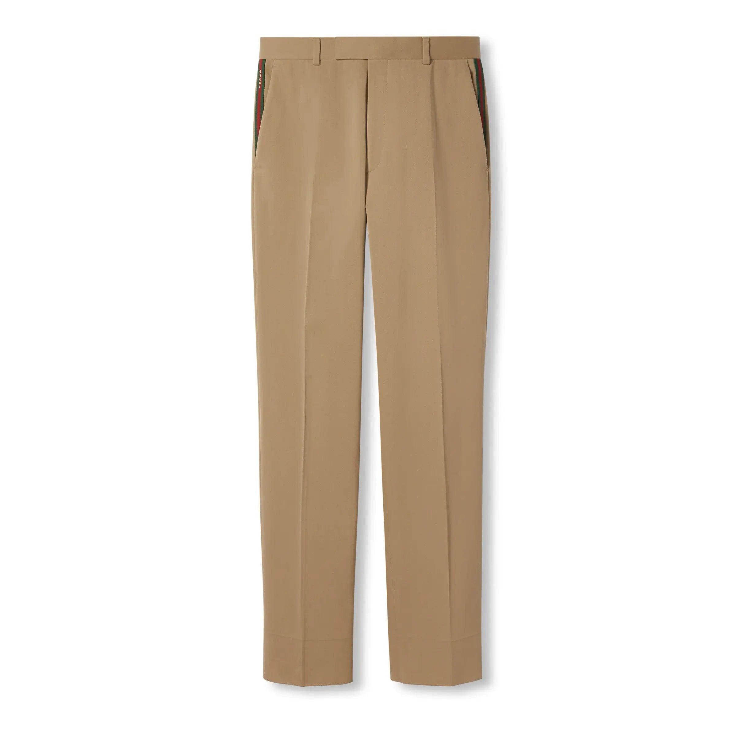 Dunkelblaue und aprikosenfarbene Hose