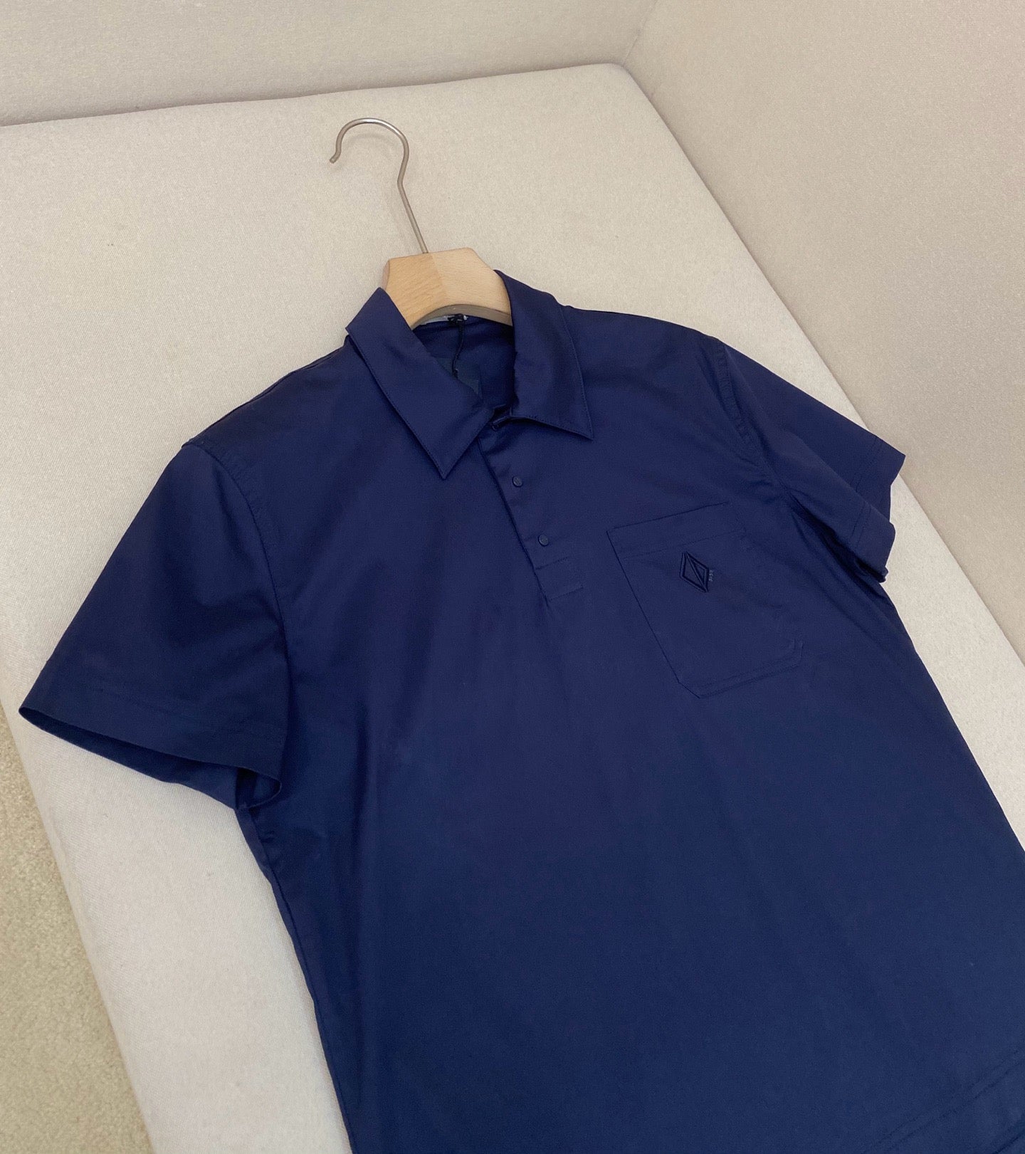 Dark Blue and White Polo